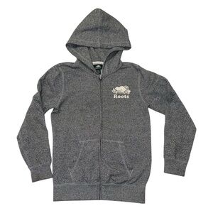 Roots Kids Hoodie Sweatshirt Gray Large L